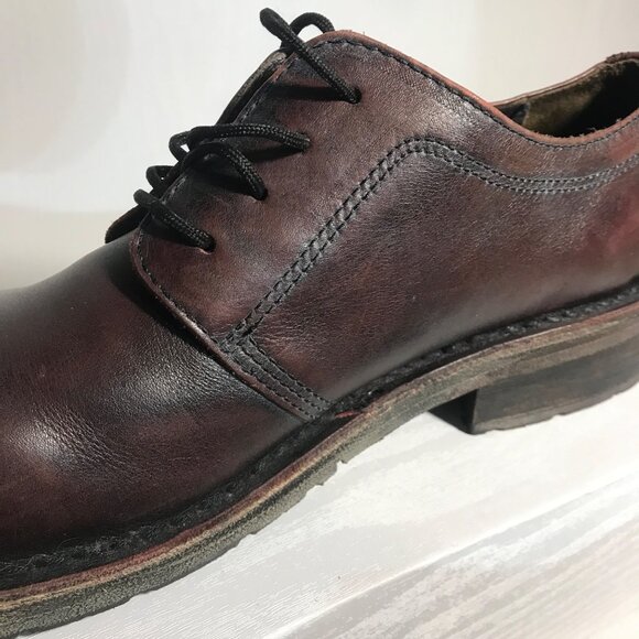 Bass Dress Shoes Fairmount  JD Series Mens Leather Burgandy Brown Size 9D Brazil - Picture 7 of 11